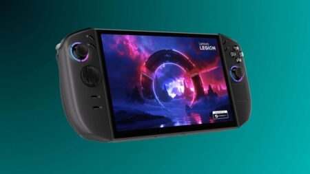 Un Legio GO con SteamOS in primo piano