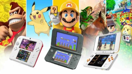 Due Nintendo 3DS con i personaggi principali