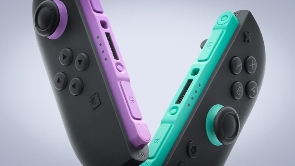 I nuovi Joy-Con 2 viola e verde di Nintendo Switch 2