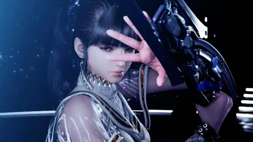 Eve di Stellar Blade con la spada in mano