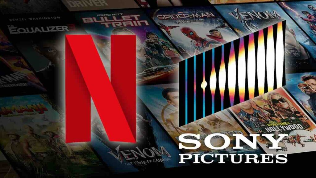 I loghi di Netflix e Sony Pictures