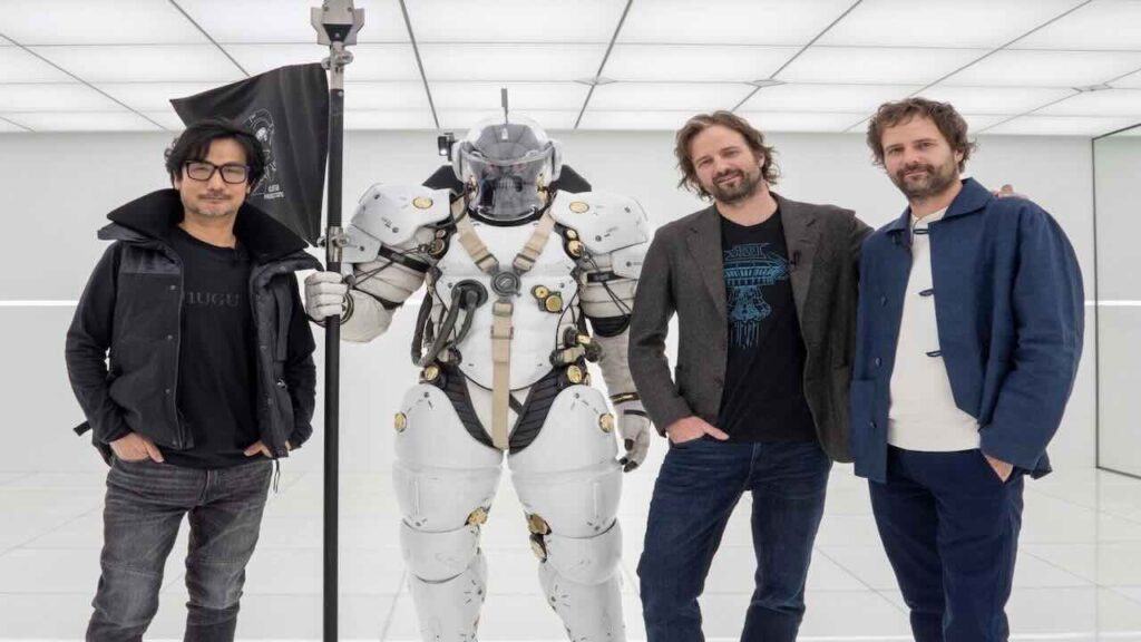 Hideo Kojima con al fianco il Ludens ed i Duff Brother di Stranger Things
