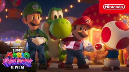 Super Mario con Luigi e Yoshi di Super Mario Galaxy Il Film