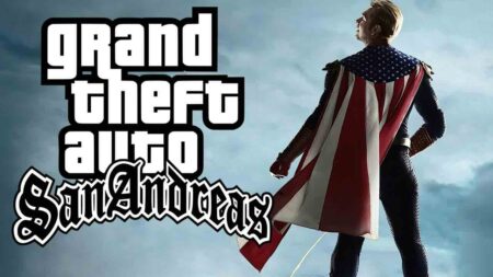 Patriota di The Boys con il logo di GTA: San Andreas