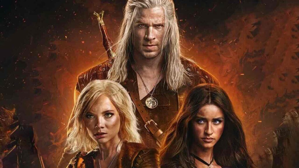 Geralt in compagnia di Ciri e Yennefer della serie TV Netflix