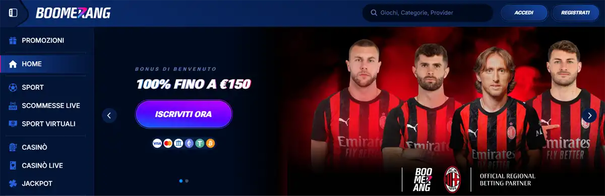 Boomerang sito non AAMS cosa si rischia