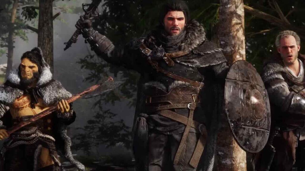 Il protagonista e due personaggi di Crimson Desert