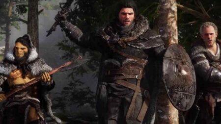 Il protagonista e due personaggi di Crimson Desert