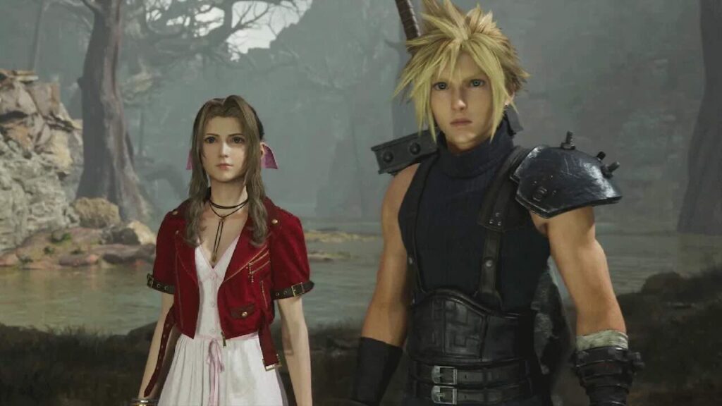 Aerith e Cloud di Final Fantasy 7 Rrebirth