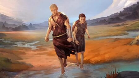 Kratos e Deimos di God of War Sons of Sparta