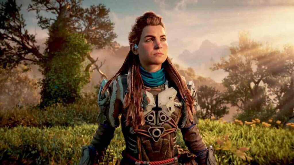 Aloy di Horizon 3 in primo piano