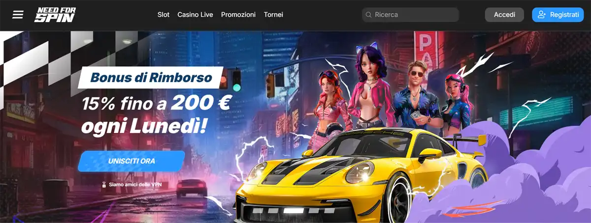 Need For Spin Casinò non AAMS Che Pagano Subito
