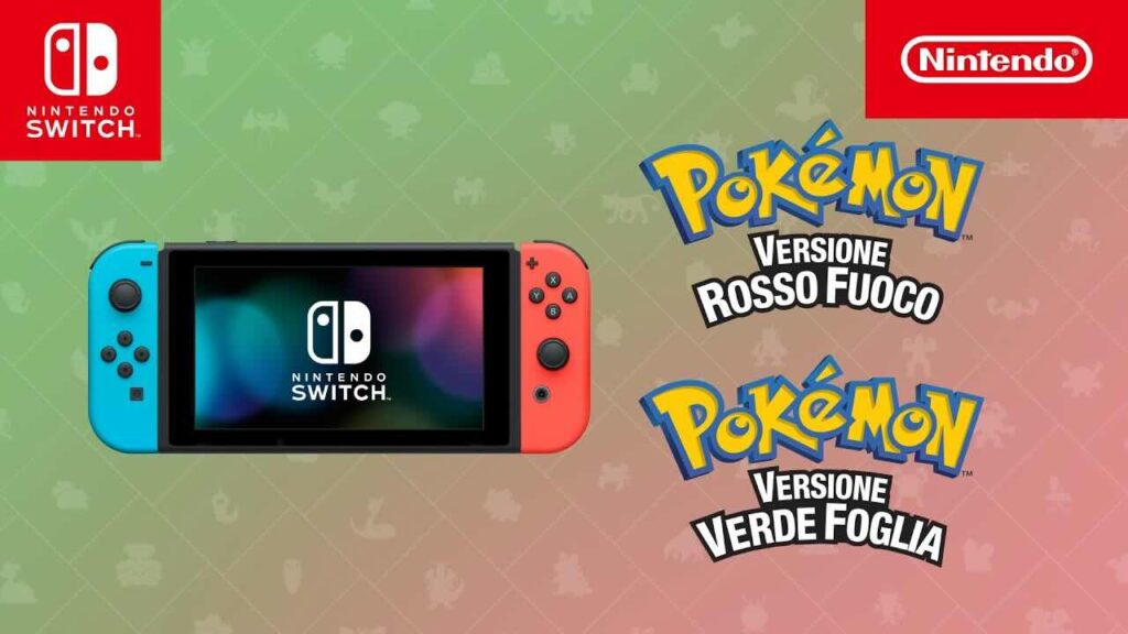 Pokémon Rosso Fuoco e Verde Foglia con un Nintendo Switch