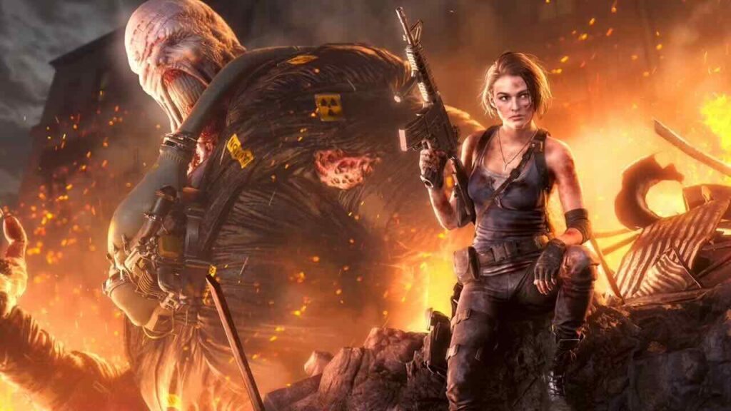 Jill ed il villain principale di Resident Evil 3 Remake