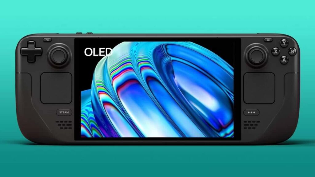 Una Steam Deck OLED in primo piano