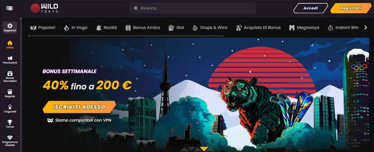 Wild Tokyo poker non AAMS